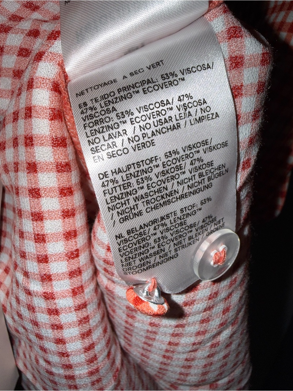 BRAND NEW Reformation Wynn Dress Strawberry Check Size 0!! SOLD OUT ONLINE - Picture 12 of 16